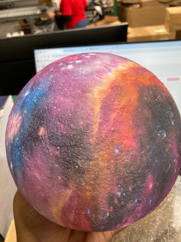 Photo 1 of 7.1in Rotating Large Moon Lamp 16 Colors 3D Printed Hanging Moon Light Night Lights for Kids Room TOOGE Galaxy Lamp for Room décor/Bedroom Gift for Kids/Boys/Girls/Teen/Women/Adults Birthday Christmas B-colors