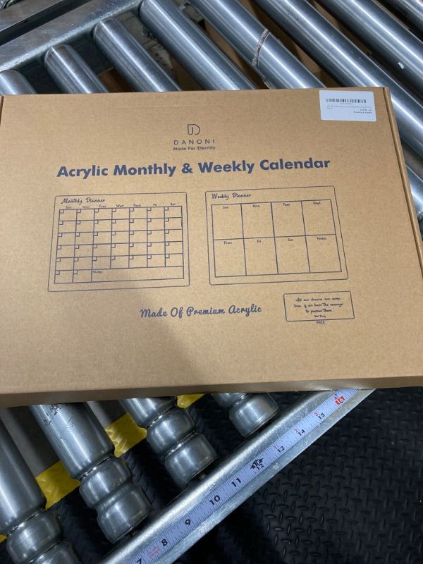 Photo 4 of Acrylic Magnetic Monthly and Weekly Calendar for Fridge, Reusable Clear 2 Set Dry Erase Menu Planner for Kitchen, 16"x12" Whiteboard Planner with 8 Markers Holder
