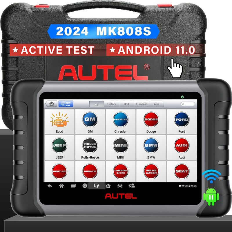 Photo 1 of Autel Scanner MaxiCOM MK808S: 2024 Bidirectional Tool as MK808BT Pro MX808S M808Z, Function as MaxiCheck MX900, 28+ Service, Active Test, All System Diagnose, Injector Coding, FCA Autoauth Android 11
