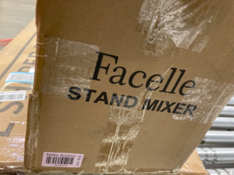 Photo 7 of ***** NONFUNCTIONAL***** *****PARTS ONLY***** Facelle Electric Stand Mixer, 660W 6 Speed Kitchen Mixer with Pulse Button, Attachments include 6.5 Quart Bowl, Dishwasher Safe Beater, Dough Hook, Whisk & Splash Guard for Baking,Cakes,Cookie(Silver)