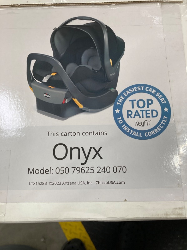 Photo 9 of Chicco KeyFit 35 Infant Car Seat - Onyx | Black Durable Woven Seat Pad Onyx