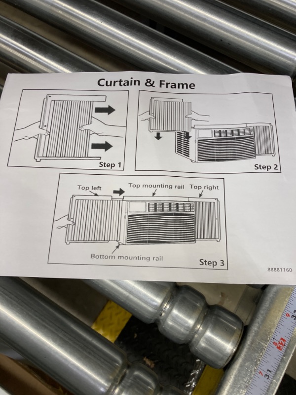 Photo 4 of Window Air Conditioner Side Panels with Frame,Window AC Side Panels Insulation Curtain Kit,Fits for Most 5000BTU Window AC Units Fits 5000BTU AC Units