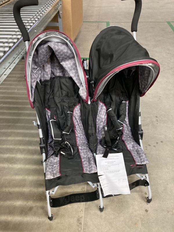 Photo 4 of Jeep Scout Double Stroller, Lunar Burgundy