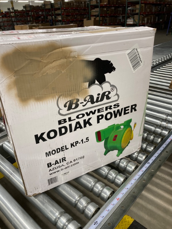 Photo 1 of B-AIR Kodiak 1.5 HP ETL Bounce House Blower, Green