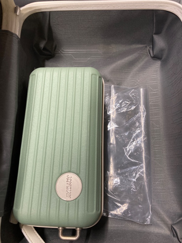 Photo 4 of Joyway 20" Carry-On Suitcases & 14" Cosmetic Bag & 7" Small Bag, Lightweight Polypropylene Carrying Case with TSA Lock, Rigid Luggage with Swivel Wheels (Matcha green, 20in Carry-On) 20in Carry-On Matcha green