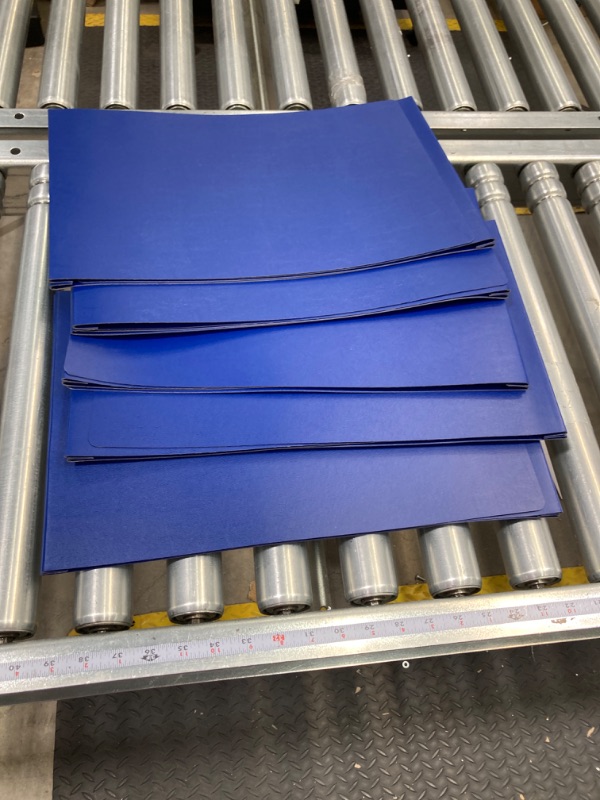 Photo 2 of 10 Pack of 11”x17” Landscape Pressboard Presentation Binder Folder, Blue Fiberboard Report Cover with 3" Capacity Metal Prong Paper Fastener to Neatly Bind Reports, Proposals, and Other Documents