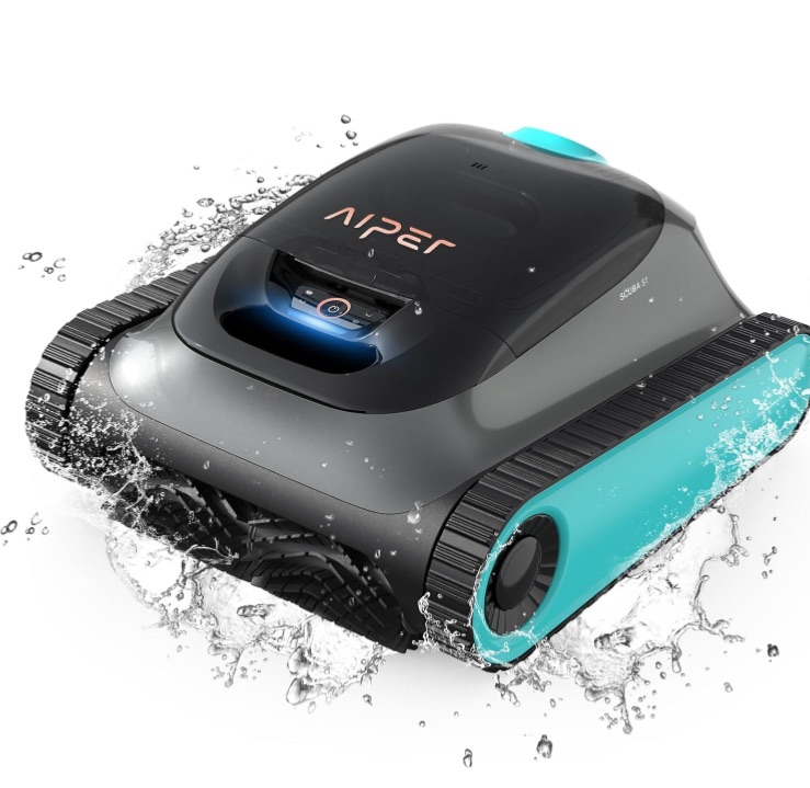 Photo 3 of (2024 Upgrade) AIPER Scuba S1 Pool Vacuum for Inground Pools, Cordless Robotic Pool Cleaner, Wall Climbing, Smart Navigation, 150 min Battery Life, for Pools up to 1,600 Sq.ft