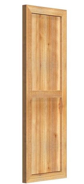 Photo 1 of 16-1/8 in. X 47 in.Timbercraft Rustic Wood Three 5-3/8 in.Framed Board and Batten Shutters Rough Sawn Cedar (Per Pair)