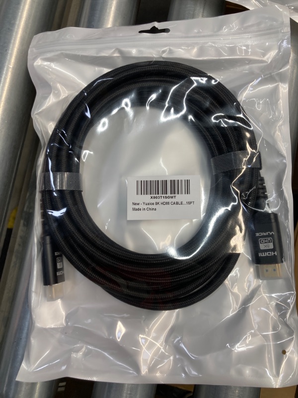 Photo 2 of 10K 8K HDMI Cable 2.1 - Available in 1.5FT, 3FT, 6FT, 10FT, 15FT Lengths, Heavy Duty High-Speed Braided HDMI Cable with 48Gbps, Professional HDMI Cord, HDR Support (8K-1.5FT)