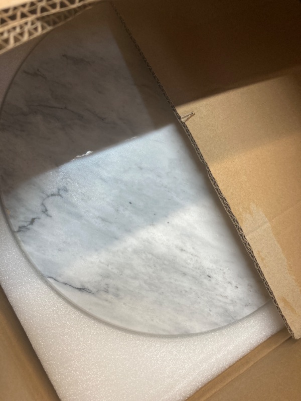 Photo 2 of 12'' Marble Lazy Susan Kitchen Turntable