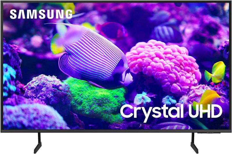 Photo 1 of SAMSUNG 55-Inch Class Crystal UHD 4K DU7200 Series HDR Smart TV w/Object Tracking Sound Lite, PurColor, Motion Xcelerator, Mega Contrast, Q-Symphony (UN55DU7200, 2024 Model)
***broken screen, parts only***