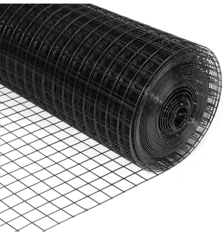 Photo 1 of 24'' x 50' 1inch Hardware Cloth 16 Gauge Black Vinyl Coated Welded Fence Mesh for Home and Garden Fence and Home Improvement Project (24'' x 50')