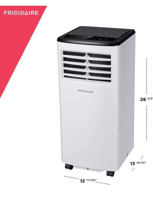 Photo 1 of Frigidaire FHPC082AC1 Portable Room Air Conditioner, 8,000 BTU (ASHRAE)/5,500 BTU (DOE) with a Multi-Speed Fan, Dehumidifier Mode, Easy-to-Clean Washable Filter, in White