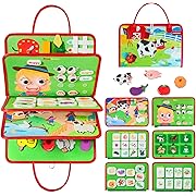 Photo 1 of
Roll over image to zoom in
Busy Board, Montessori Toys for 2 3 Year Old Toddlers, Preschool Learning & Educational Toys for Toddlers 1-3, Travel Toys for Car Activities, Gifts for 1 2 3 4 Year Old Girls Boys, Farm