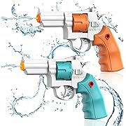 Photo 1 of 2 Pack Water Guns for Kids, Small Manual Toy Gun for Boys Girls Toddlers, Outdoor Summer Swimming Pool Toys, Birthday for Ages 3-5 4-8 8-12, Blue and Orange