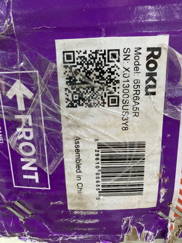 Photo 1 of *use for parts, see notes*
Roku Smart TV – 65-Inch Plus Series 4K QLED RokuTV with Roku Voice Remote Pro, Dolby Vision, Striking 4K Resolution, Automatic Brightness, & Seamless Streaming – Live Local News & Sports