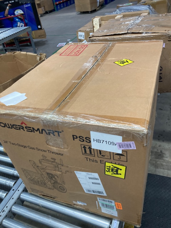 Photo 1 of PowerSmart Snow Blower, 24-Inch Gas Powered by B&S 208cc Engine, 120V Electric Start, 13-Inch Snow Tires, Handle Warmer, Two-Stage Snow Blowers with LED Lights