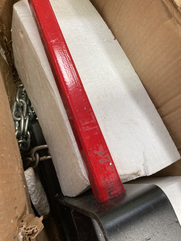 Photo 1 of ***MISSING PARTS****Garvee 49" Hay Spear,Bale Spear 4000lbs Capacity,Skid Steer Loader Tractor Bucket Attachment Quick Attach for Bobcat Tractors,2pcs 17.5" Stabilizer Spears Red Black