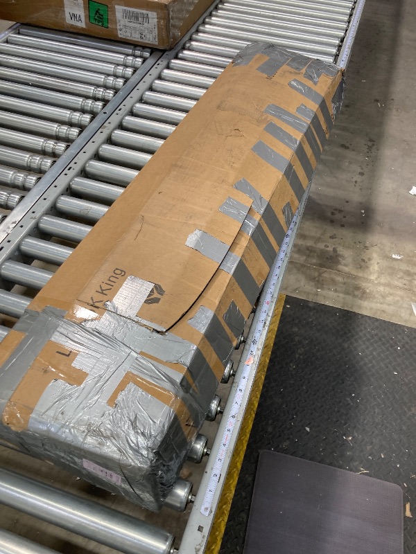 Photo 1 of Likelalaso 24 Inch High King Bed Frame with Rounded Corner, Heavy Duty Metal Bed Frame King Under-Bed Storage Space, No Box Spring Needed, Noise Free, Easy Assembly, Black