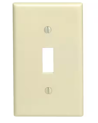 Photo 1 of 1-Gang Toggle Wall Plate, Ivory