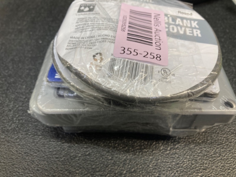 Photo 1 of 1-Gang Extra Duty Non-Metallic Low Profile While-In-Use Weatherproof Horizontal/Vertical Receptacle Cover, Gray | 4 in. Round Blank Metallic Weatherproof Cover, Gray | 4 in. Round Blank Non-Metallic Weatherproof Cover, Gray | 1-Gang Blank Non-Metallic Wea