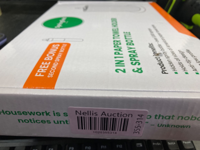 Photo 2 of 2 in 1 Paper Towel Holder with Spray Bottle Center, Brushed Nickel Paper Towel Holder Countertop, Kitchen Paper Towel Holder, Bathroom Paper Towel Holder, Bathroom Must Have
