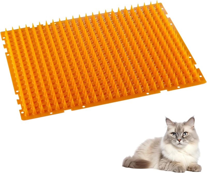 Photo 1 of 12 Pack Scat Mat for Cats, Plastic Deterrent Mats with Spikes Cat Repellent Mat to Deter Cats and Other Animals Away, 16 x 13 Inches
