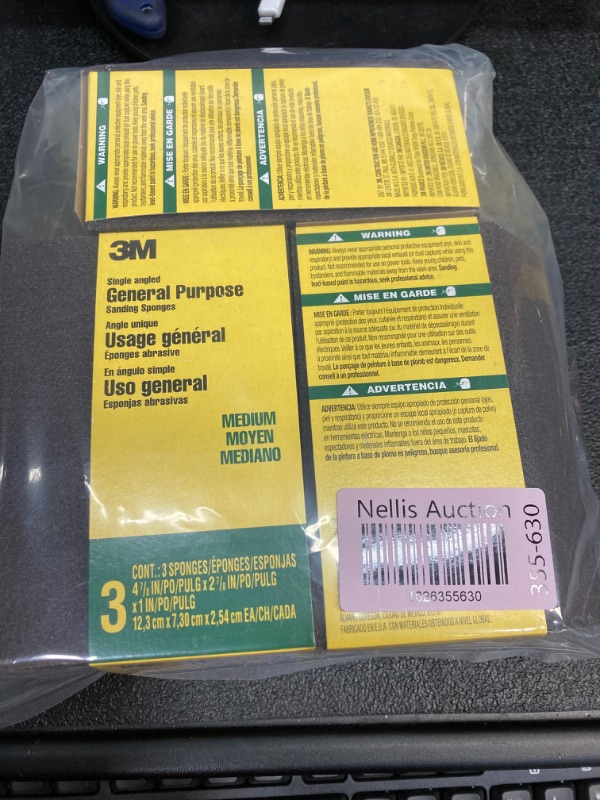 Photo 2 of 2-7/8 in. x 4-7/8 in. 80 Medium-Grit Single Angled Sanding Sponge (3 Sponge-Pack/ 3 Packs)