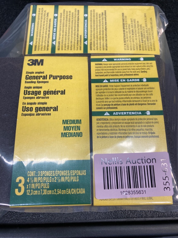 Photo 1 of 2-7/8 in. x 4-7/8 in. 80 Medium-Grit Single Angled Sanding Sponge (3 Sponge-Pack / 3PK)
