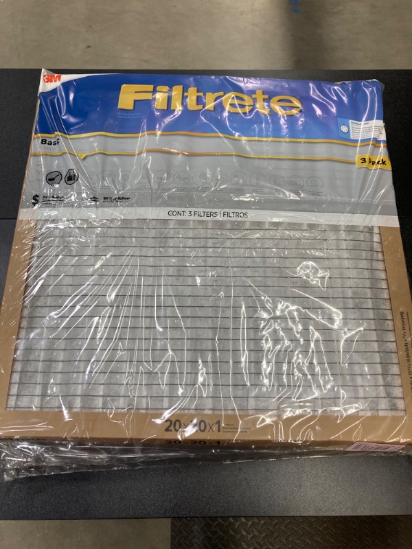 Photo 2 of Filtrete 20-in W x 20-in L x 1-in MERV 5 Basic Pleated Air Filter (3Pc. / 2-Pack)
