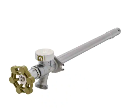 Photo 1 of 1/2 in. x 3/4 in. x 10 in. MPT x SWT x MHT Brass Anti-Siphon Frost Free Sillcock Valve with Multi-Turn Operation
