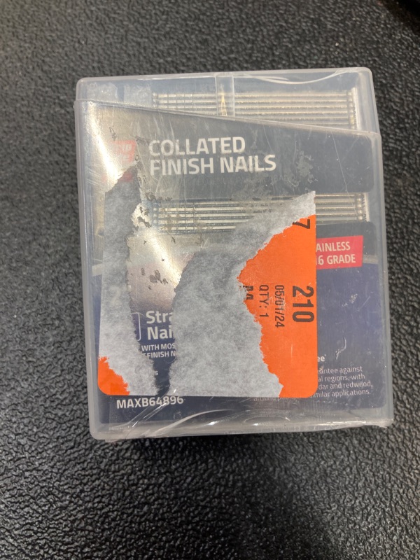 Photo 1 of Grip Rite Prime Guard MAXB64896 2-inch 316 Stainless Steel 16-gauge Straight Finish Nail, 500 per Belt Clip