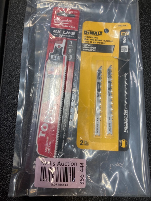 Photo 1 of 6 in. 10 TPI TORCH Nitrus Carbide Teeth Medium Metal Cutting SAWZALL Reciprocating Saw Blade | 4 in. 6 TPI Fast Wood Cutting Jig Saw Blade HCS U-Shank (2-Pack) *** MIXED BUNDLE ***
