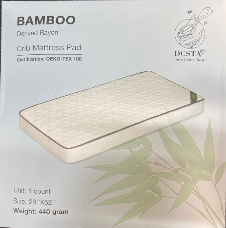 Photo 1 of Crib Mattress Cover Topper Baby Infant Waterproof Bamboo Derived Rayon 28"x52" - 2pk.