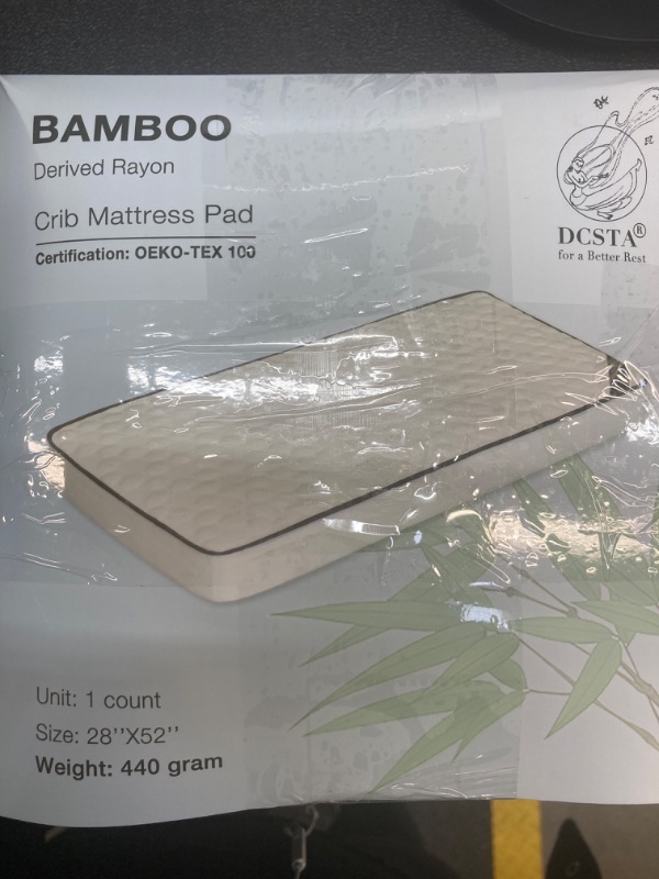 Photo 2 of Crib Mattress Pad Protector Rayon Made from Bamboo - 2pk.