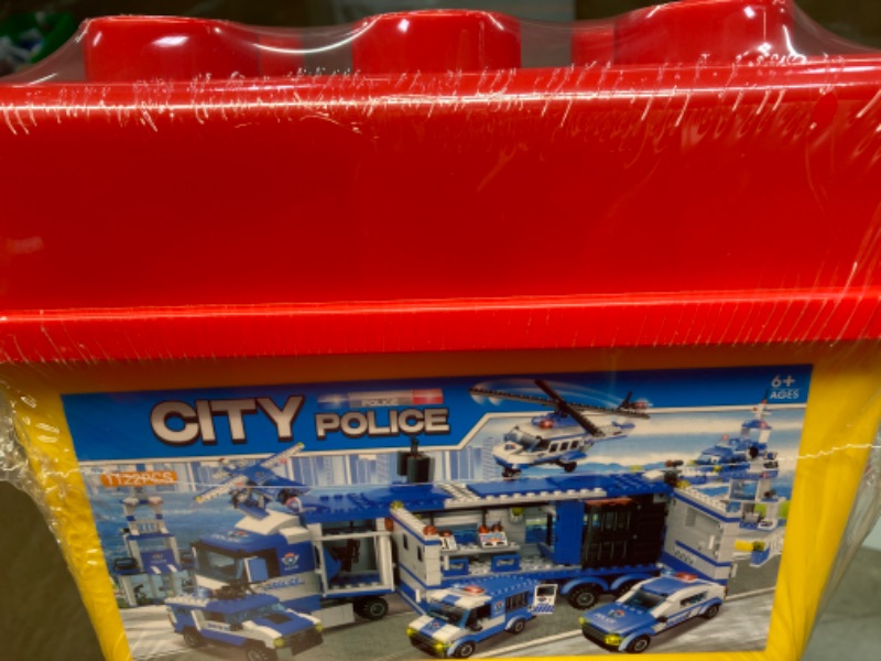 Photo 2 of 1115 Pieces City Police Station Building kit Ideas 8 in 1 City Police Mobile Command Trunk, Best Gift idea for 6-12 Age boy Girls Include Vehicle Helicopter Boat