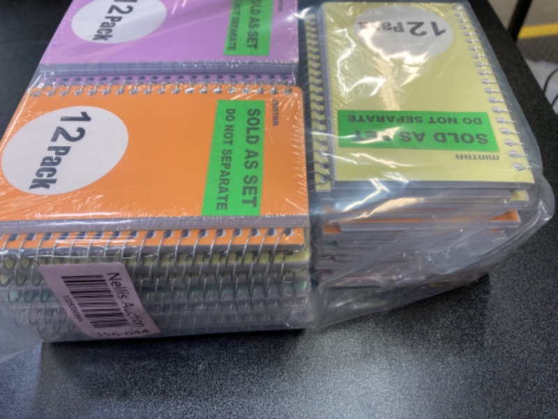 Photo 3 of Mintra Office Small Spiral Notebooks (3x5 Side Spiral 12pk, Pastel) - 3pk.
