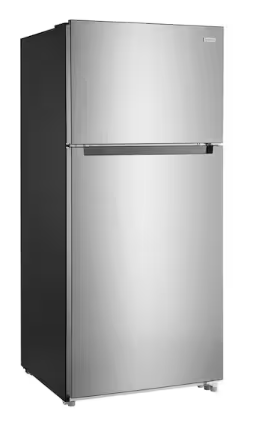 Photo 1 of 18 cu. ft. Top Freezer Refrigerator in Stainless Steel Look
