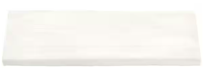 Photo 1 of Amagansett Gin White 2.55 in. x 7.87 in. Mixed Finish Ceramic Wall Bullnose Tile
