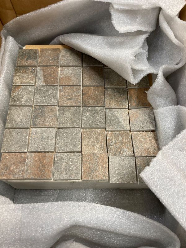 Photo 2 of Dominion Iron Gray 11.81 in. x 11.81 in. Matte Porcelain Floor and Wall Mosaic Tile (0.97 sq. ft./Each)
