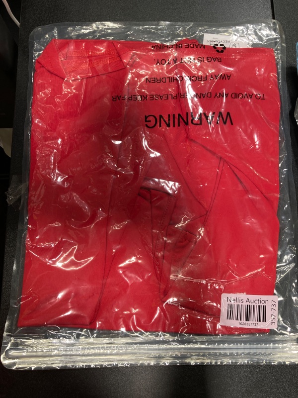 Photo 1 of ***THE COLOR IS RED***SOFIA'S CHOICE One Shoulder Tops for Women Asymmetrical Cut Out Long Sleeve Top X Large.  *** Red***  
