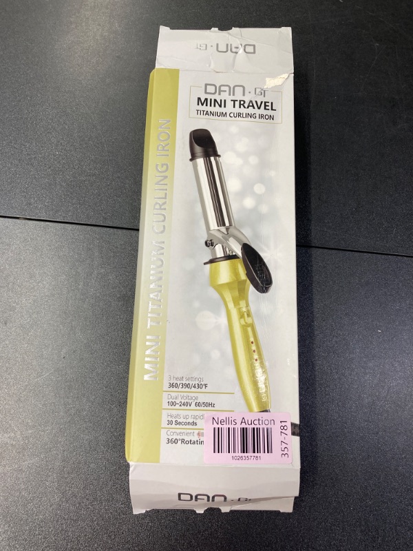 Photo 2 of 1 Inch Curling Iron 10 Inch Length Travel Curling Iron Mini with 3 Temperatures, Dual Voltage & Rapid Heating Small Titanium Curling Wand