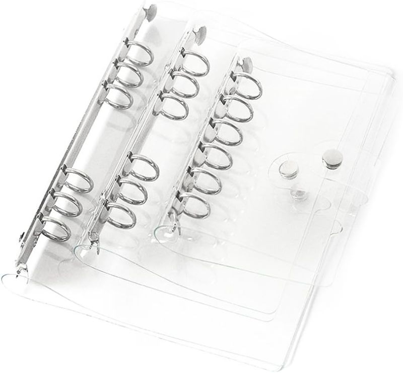 Photo 1 of Zhi Jin A7 Standard 6 Holes Transparent Soft PVC Notebook Round Ring Binder Cover Protector Loose Leaf Folder