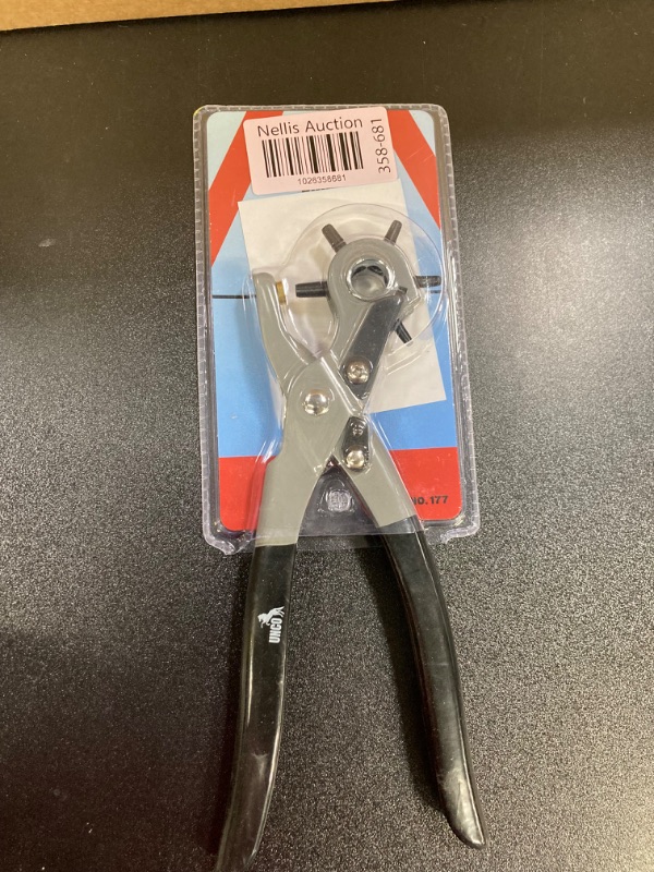 Photo 1 of UNCO- Leather Hole Punch Tool, Multi Hole Sizes for Belts and Leather Black