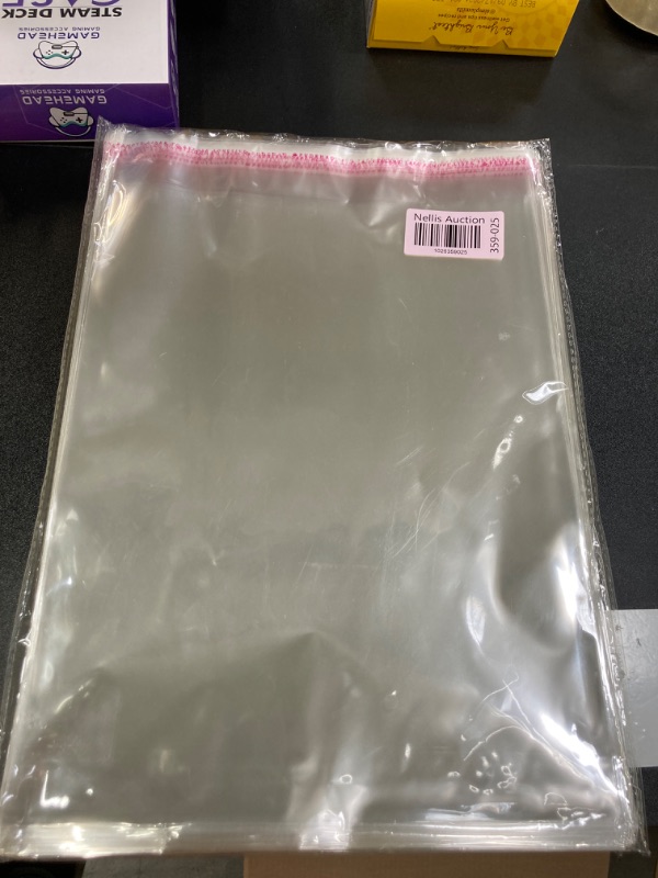 Photo 2 of 100 Pcs 12" x 16" Self Seal Clear Cellophane Bags Resealable Plastic Apparel Bags Perfect for Packaging Clothing, T-Shirt, Brochure, Prints, Handicraft Gift Bags