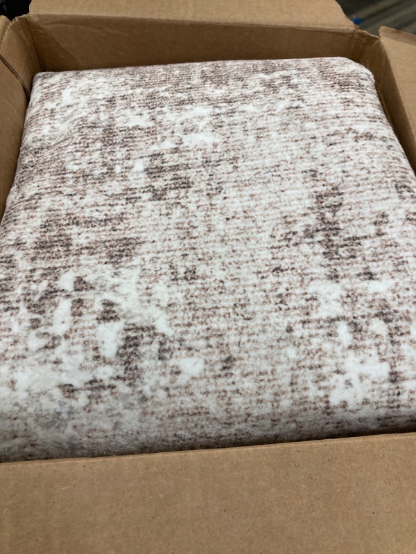 Photo 2 of BERTHMEER 6'x9' Beige Abstract Area Rugs for Living Room Bedroom Dining Room Office Farmhouse Distressed Machine Washable Non-slip