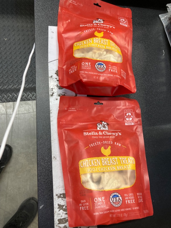 Photo 2 of **2 Pack** Stella & Chewy's Freeze-Dried Raw Single Ingredient Chicken Breast Treats, 2.75 oz. Bag Chicken Breast 2.75 Ounce (Pack of 1)