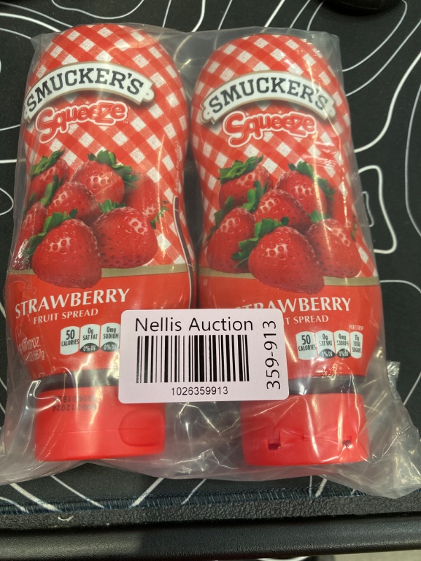 Photo 2 of **2 Pack, Expired 08/01/2024** Smucker's Strawberry Squeezable Fruit Spread, 20 Ounces Strawberry 20 Ounce 