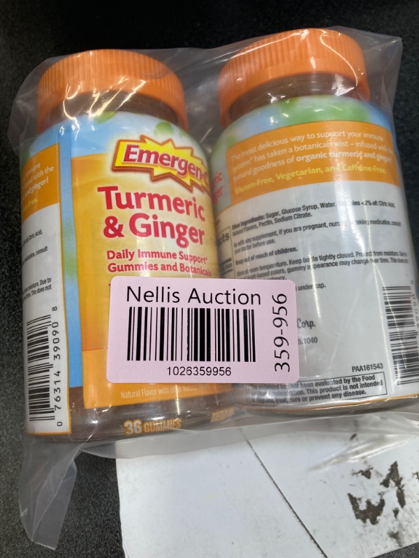 Photo 2 of **2 Pack** Emergen-C Citrus-Ginger Gummies, Turmeric and Ginger, Immune Support Natural Flavors With High Potency Vitamin C, 36 Count