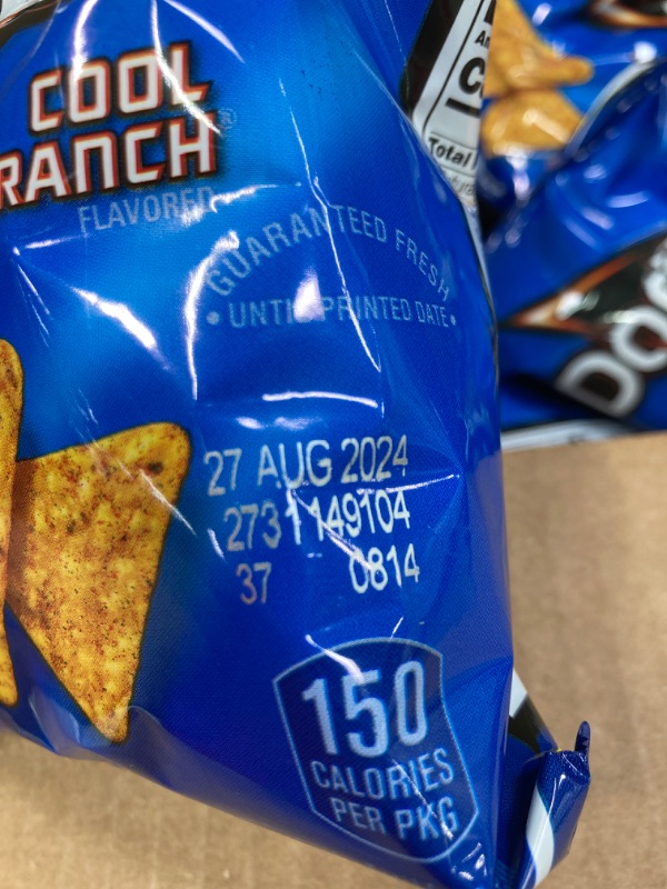 Photo 3 of **Expired 08/27/2024** Doritos Cool Ranch Flavored Tortilla Chips, 1 Ounce (Pack of 40) Ranch 2.5 Pound (Pack of 1)